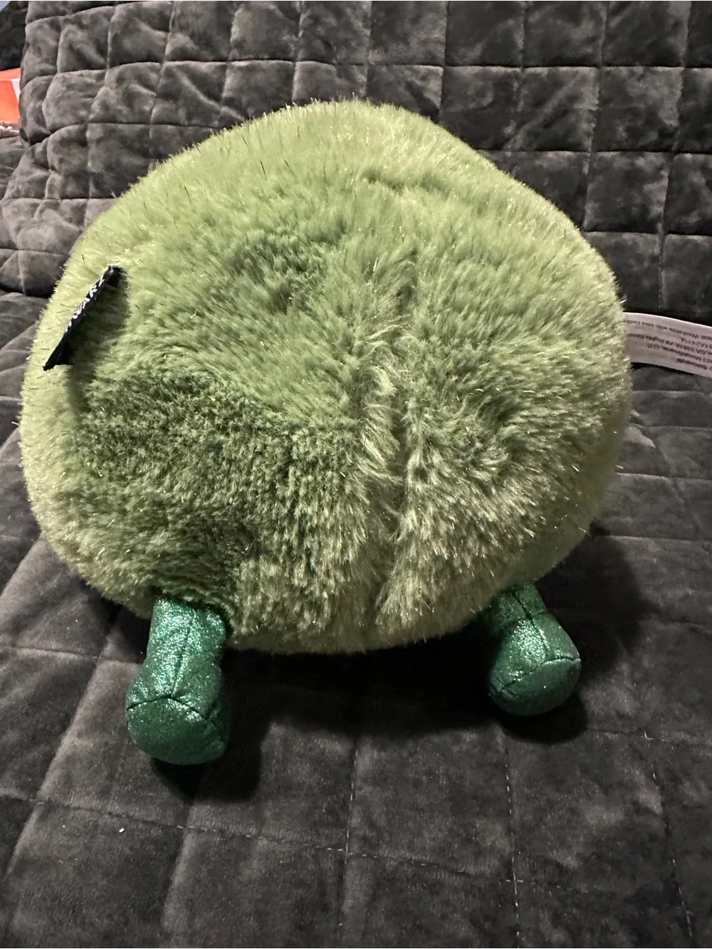 FAO Schwarz Green and Cream Sparkle-Brown Avocado Plush